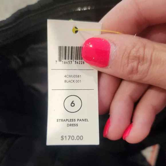 New Kate Spade Saturday Strapless Black Evening Cocktail Dress 6‎ - Picture 4 of 8